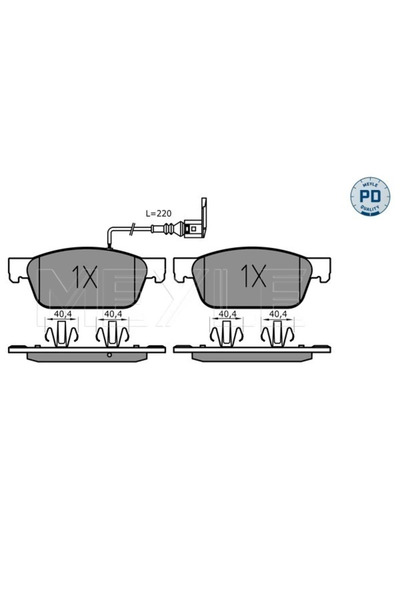 MEYLE Set Placute Frana Frana Disc Punte Fata Vw Multivan T5/Transporter T5 B...