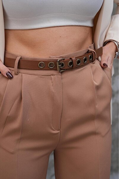 Desre Moda حزام نسائي بمشبك دائري، حزام للبنطلونات والجاكيتات والبناطيل