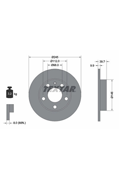 Krieger Set Discuri Frana Audi 80 B4/A4 B6/A4 B7 1990-2013
