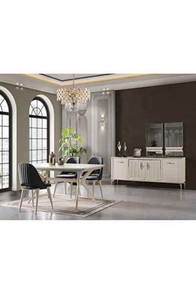 SHOWDEKO Anka Yemek Odası Konsol & Konsol Aynası (2 Adet)