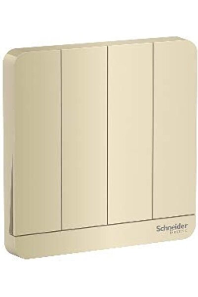 Schneider Electric مفتاح لوحة AvatarOn E8334L1_WG رباعي الاتجاه - ذهبي، 16AX