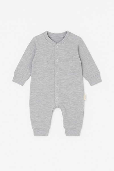 dinamik çocuk Newborn Baby Solid Color Unisex Baby Jumpsuit with Snap Fasteners 100% Cotton Flexible 1-3-6Months