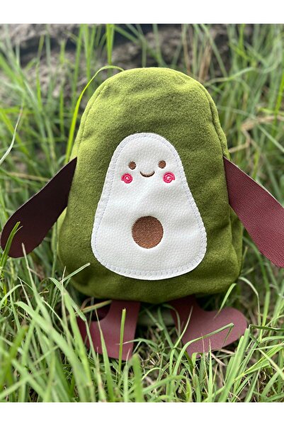 Des Biens Avocado Fleece Fabric Zippered Washable Cute Children's Bag