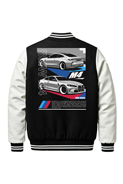Edizen BMW M4 Bomber Kolej Ceketi Unisex Oversize