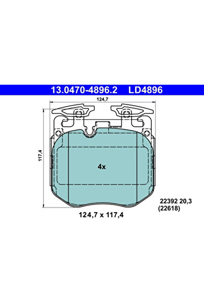 Ate Set Placute Frana Frana Disc Bmw 5/6 Gran Turismo/7