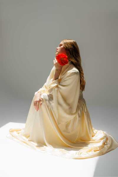 maveraja Bolerolu Saten Büzgülü Elbise