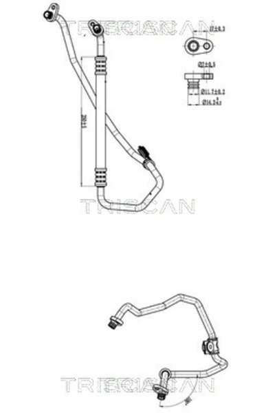 TRISCAN Conducta Presiune Variabila Aer Conditionat Citroen C4 Cactus Ds Ds 3