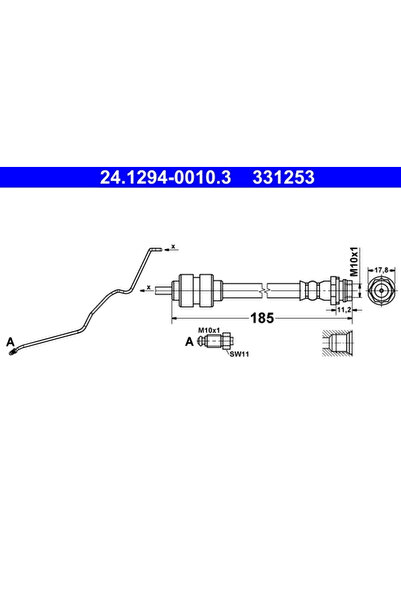 Ate Спирачен маркуч Форд Мондео 4