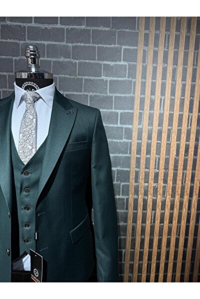 Dupont Filafil Kırlangıç Yaka Viscon Yelekli Takım Elbise