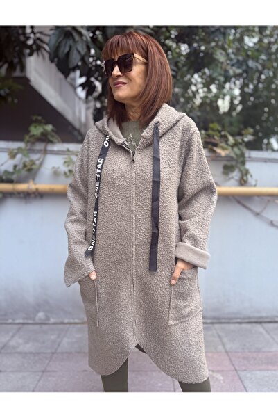 DenizEge معطف إيطالي من الفرو الناعم ذو الملمس الناعم من فرو المنك