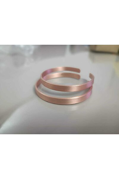 Neefy 2Pcs Thin 6mm Simple and Stylish Pure Copper Bracelet All-Natural