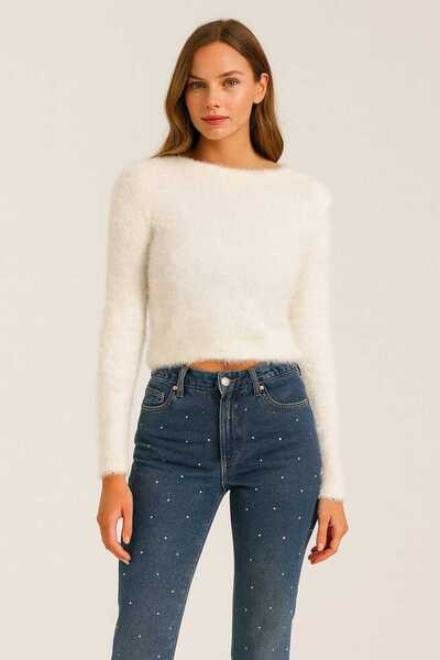 gigigiyim Bearded Crew Neck Women's Sweater