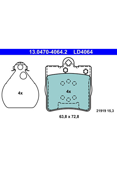 Ate Set Placute Frana Frana Disc Mercedes-Benz C-Class/Clk/E-Class