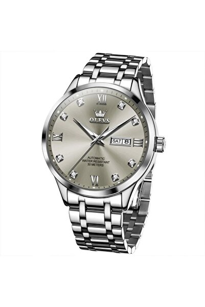 OLEVS Ceas bărbătesc elegant mecanic automat analogic cu dată și zile ale săp...