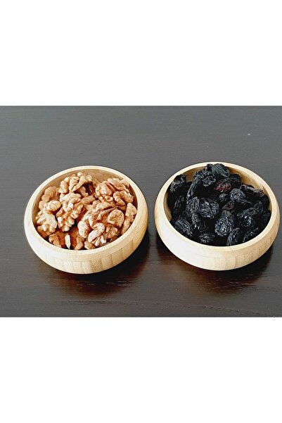 bir sürü eşya pak market 2 Pieces Round Bamboo Snack Bowl Nut Plate