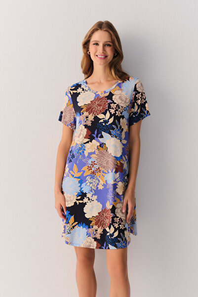 SUWEN Flowery Night Günlük Elbise