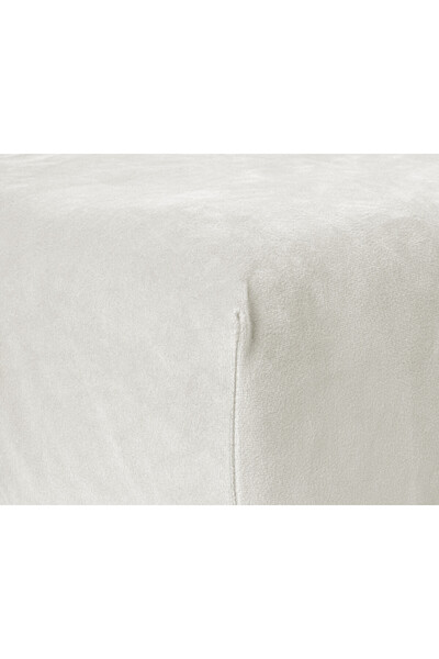 Sleeptime Fitted sheet, velvet, 180x200 cm Super soft, Cream