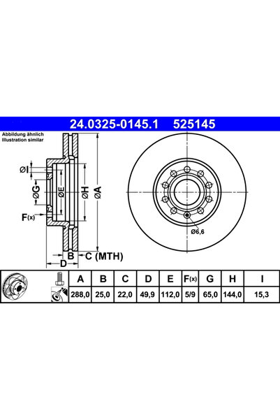 Ate Disc Frana Audi A3 Seat Leon