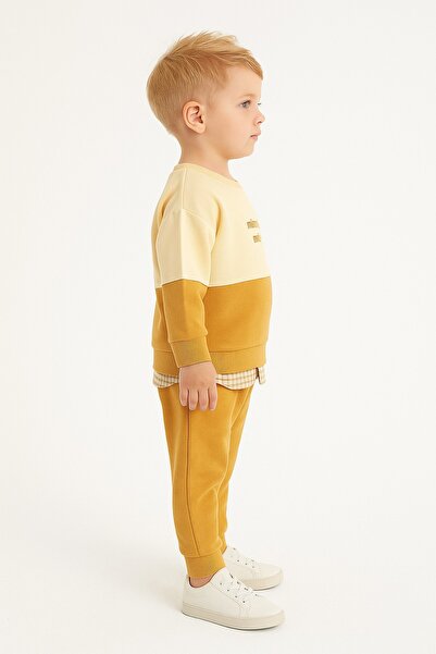 dinamik çocuk Boy's 2-Piece Set |   Minimal Man 3Iplik Fleece-Lined Winter Sweatshirt & Sweatpants 2-6 Years Old