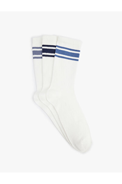 Koton Striped 3-Piece Tennis Socks Set