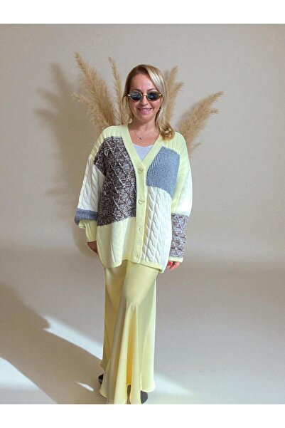 Room8 Uzun Sarı Saten Etek