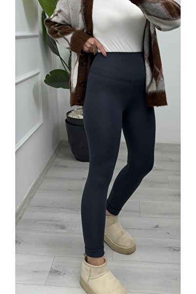 TUNAM BUTİK 0501 Fleece-Lined Winter Tights Anthracite