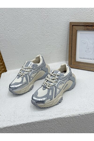 Guja 26K366 YANI LOGO DETAYLI 6CM KALIN TABAN SNEAKER SPOR AYAKKABI KADIN