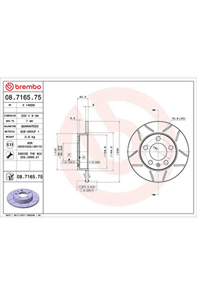 Brembo Disc Frana Audi A1/A3/Tt Seat Cordoba/Ibiza 4/Toledo 2