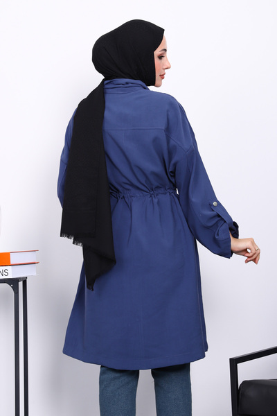 İmajButik Καπέλο Gabria με διπλή τσέπη με ζώνη μέσης Indigo