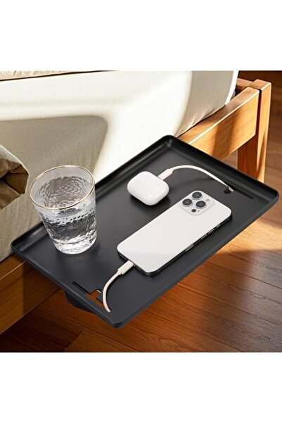 Generic MCHERRY Bedside Shelf, Modern Clamp-On Floating Floating Bed Side Table Tray Shelfie Caddy, Clipped