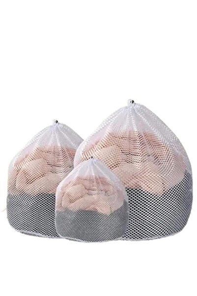 Generic 3PCS Drawstring Laundry Bags, Coarse Net Wash Bag for Washing Machine...