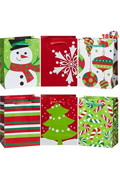 Generic JOYIN 18 Pack present Bags, Holiday Paper Bags for present-Giving, Classroom and Party Favors (not