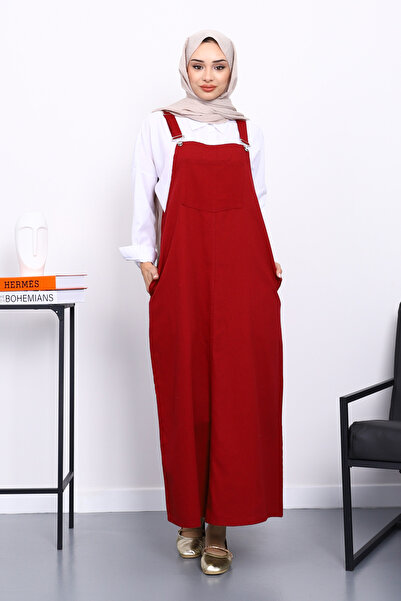 İmajButik Burgundy Pocketed Gabardine Jacket