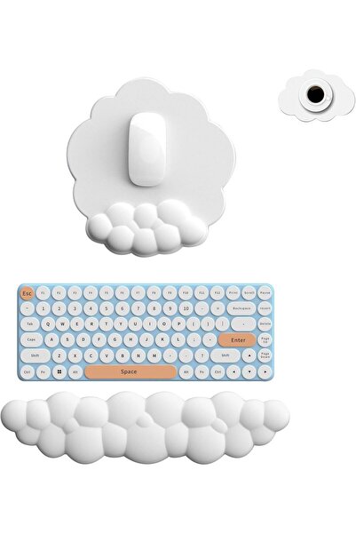 Other Cloud-Shaped Mouse Pad with Wrist Rest, Memory Foam Keyboard Support - ...
