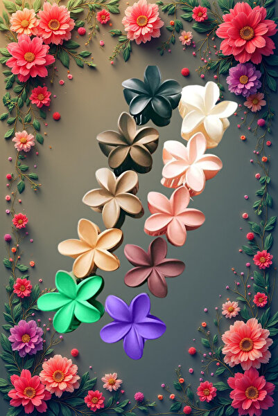 Trade Bazaar 2 τεμάχια μεγάλης καρφίτσας μαλλιών Lotus – Μικτό χρώμα, ανθεκτι...