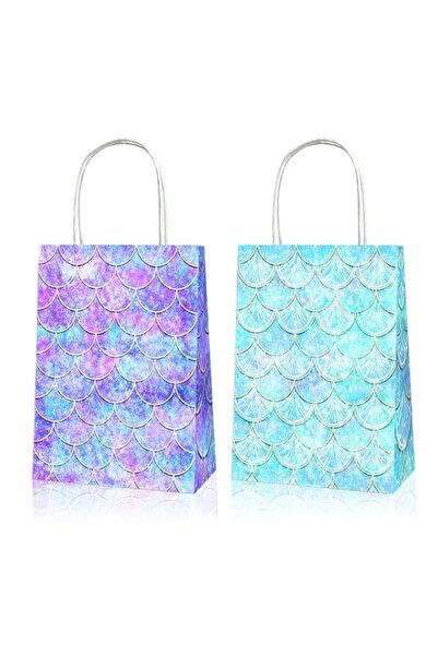 Generic Cooci Mermaid Party Favor Bags 16 Pack, Mermaid Candy Bags Goodie Bags Gift Bags Paper Bags for Mer
