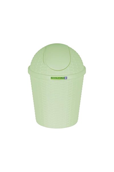 Generic Royalford Swivel Waste Bin RF12637 With Swing Lid Woven Design Wasteb...