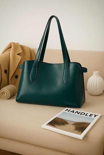 Handley Πολυτελής δερμάτινη τσάντα tote με διπλή λαβή Classic