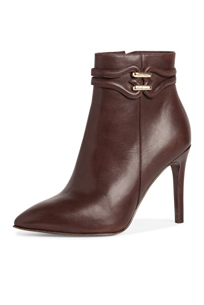 Tamaris Ghete maro cu toc și accesoriu auriu