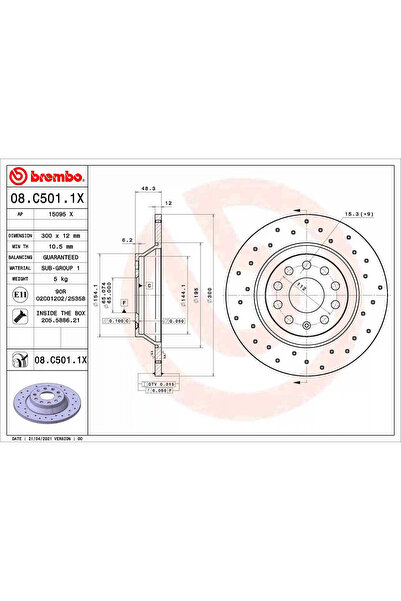 Brembo Disc Frana Audi A3/Q3 Audi (Faw) Q3