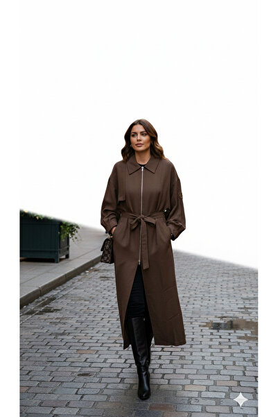 Ceremony Front Zippered Single Sleeve Stone-Detail Inner Belted Cap