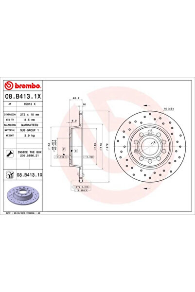 Brembo Disc Frana Audi A1/A3 Seat Leon