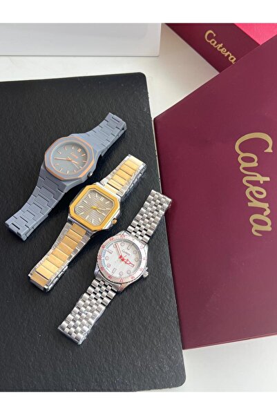 catera مجموعة مكونة من 3 ساعات رجالية ماركة كاتيرا