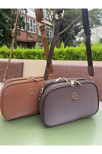 macsoo Γυναικεία τσάντα χειρός και ώμου 2 τεμαχίων καφέ μαύρισμα σατέν δέρμα ...