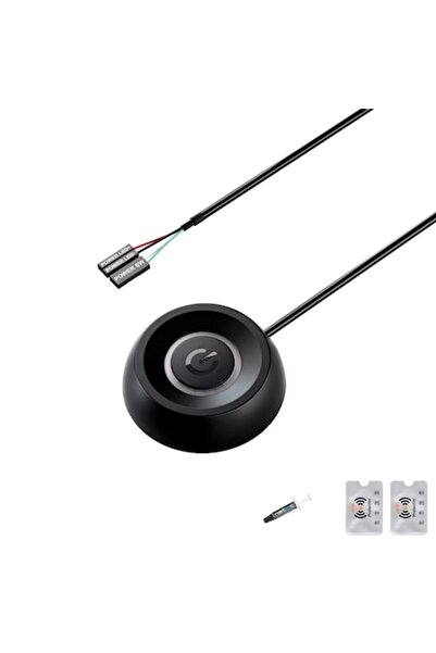 UnderShop Buton extern de alimentare pentru PC cu cablu prelungitor de 1,8 m, comutator LED ON/OFF