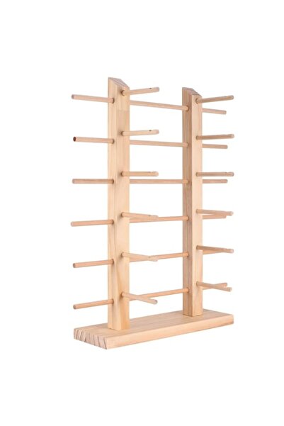 Generic Alipis Glasses Stand, 12 Pair Natural Wooden Sunglass Display Holder,...