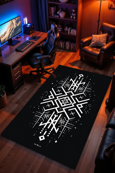 Charmbi Viking Mitoloji Desenli Kaymaz Taban Makinede Yıkanabilir Gaming Oyun...