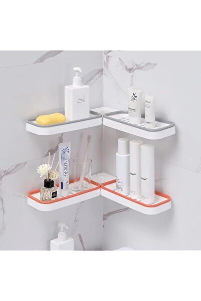 Generic 180° Rotating Foldable Adhesive Corner Shelf - No Drill Organizer for...