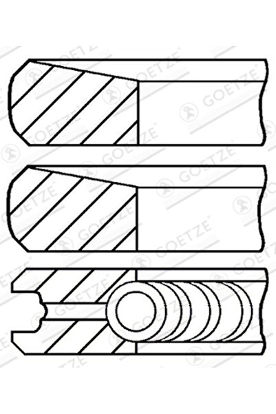 GOETZE ENGINE Set Segmenti Piston Mitsubishi L200 / Triton/Pajero Sport 2/Paj...