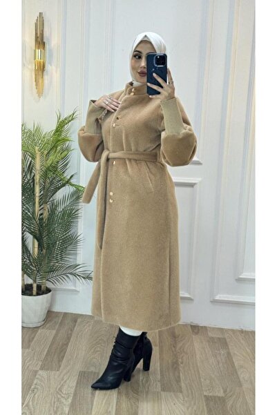 Tebrikler tekstil γυναικείο χειμωνιάτικο κομψό και άνετο γούνινο παλτό μοντέλο G3449